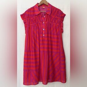 THML magenta and orange swing dress with pockets